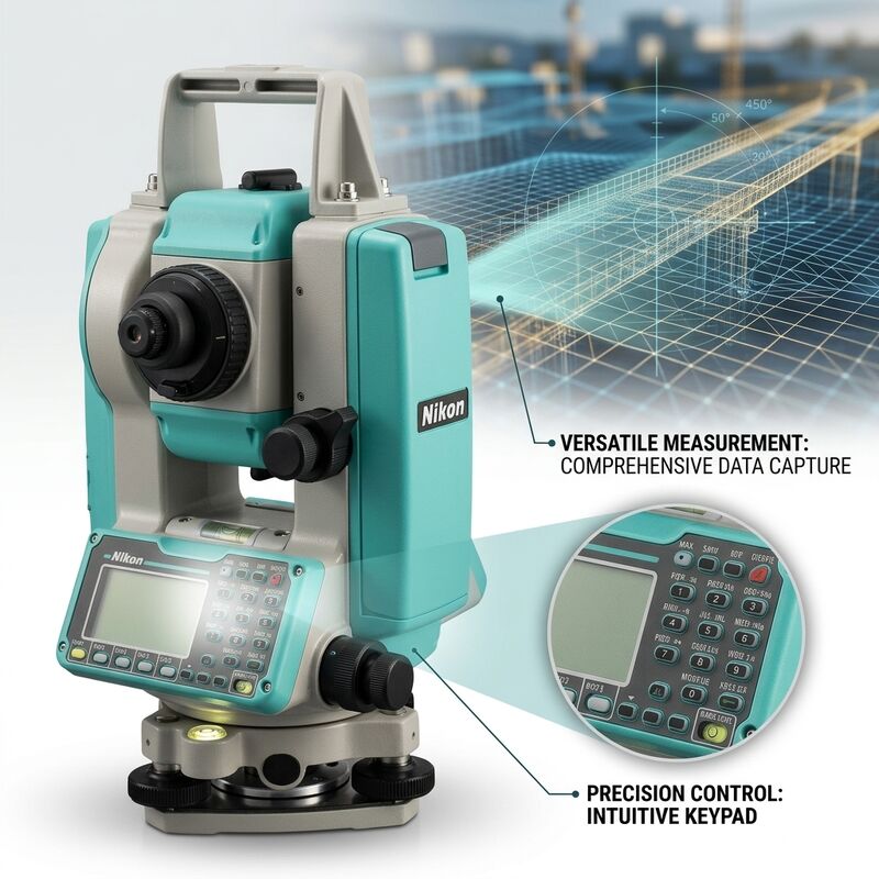 Reflectorless Total Station with 1G Mass Data Storage and Automatic Compensator ±3 Arc Minutes for Precise Surveying