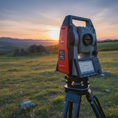 Máy toàn đạc Leica với bộ nhớ dữ liệu lớn 1G, đo không gương 1000m và độ chính xác đọc tối thiểu 1